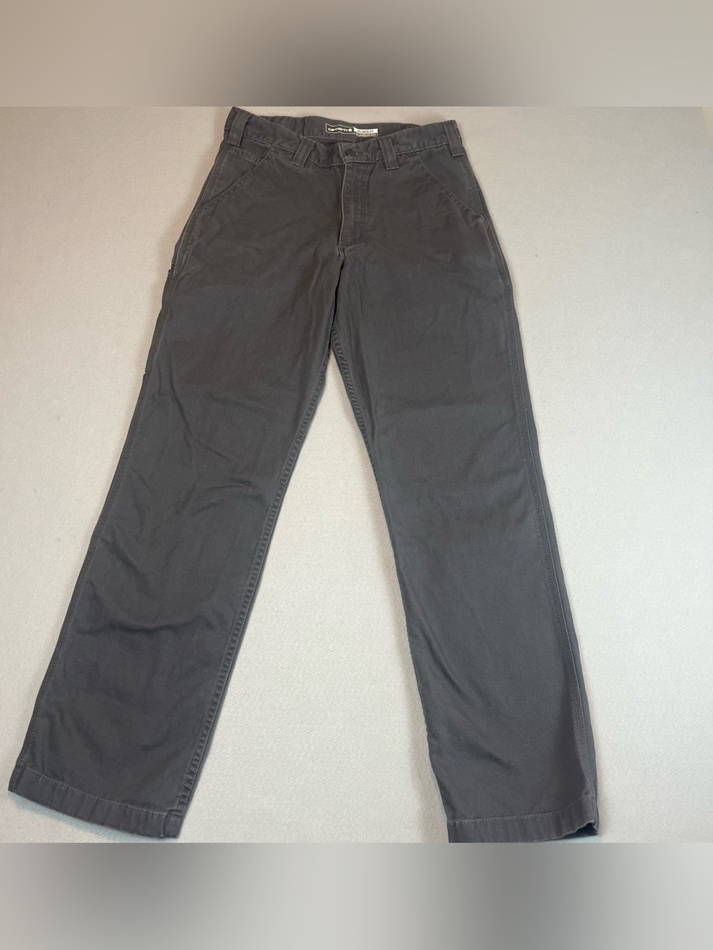 Carhartt Mens Pants 30x32 Relaxed Fit Charcoal Gray Carpenter Workwear Dungaree